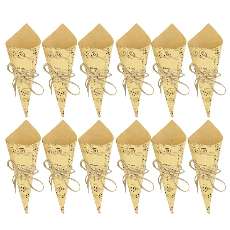 50 шт ретро крафт бумаги конусы букет конфеты шоколадные мешки коробки свадебные