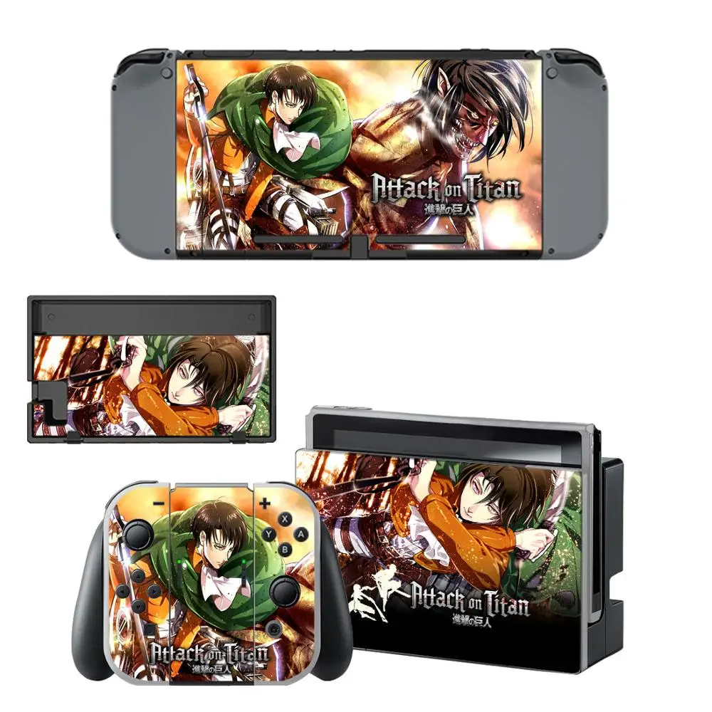 Attack on Titan nintendo switch виниловое покрытие Наклейка для Switch полный комплект Лицевая