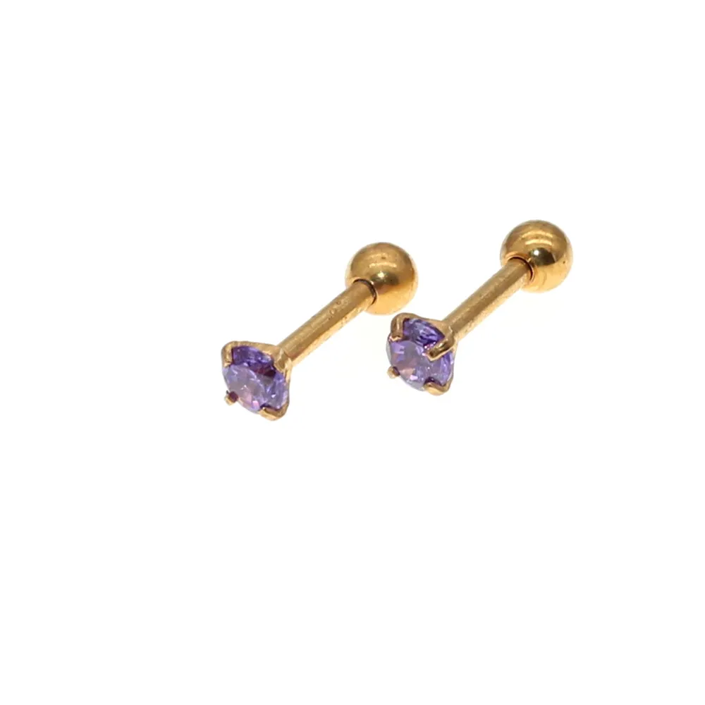 Серьги-гвоздики из нержавеющей стали 1 2 х6 мм