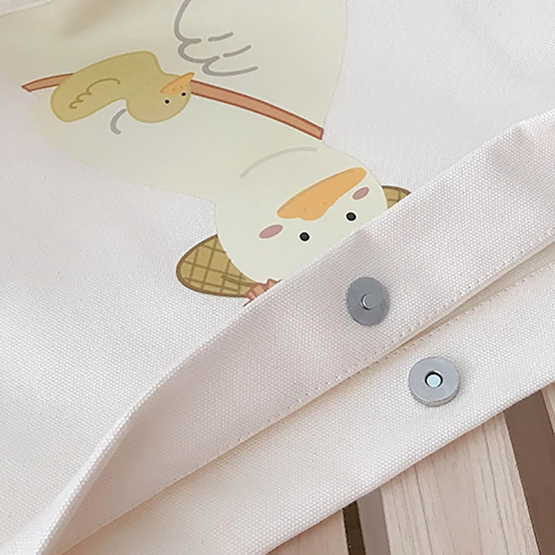 

Fashion Women's Canvas Shoulder Bag Fashion Casual Cartoon Large Capacity Shopping Bag Handbag Student School Bag