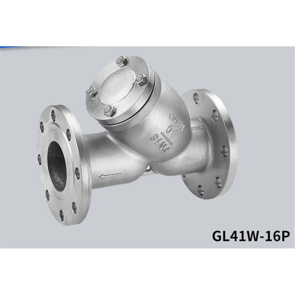 304 Stainless Steel Y-shape Filter DN20 3/4" Flange Steam GL41W-16P Pipe Strainer Length 140mm | Обустройство дома