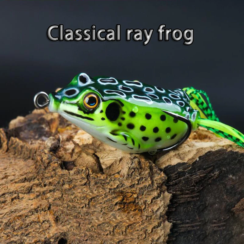 

10pcs The Bionic Ray Frog 5cm 9g New Style Classic Frog Bait Special for Black Fish With Blood Slot The Simulation of False Bait