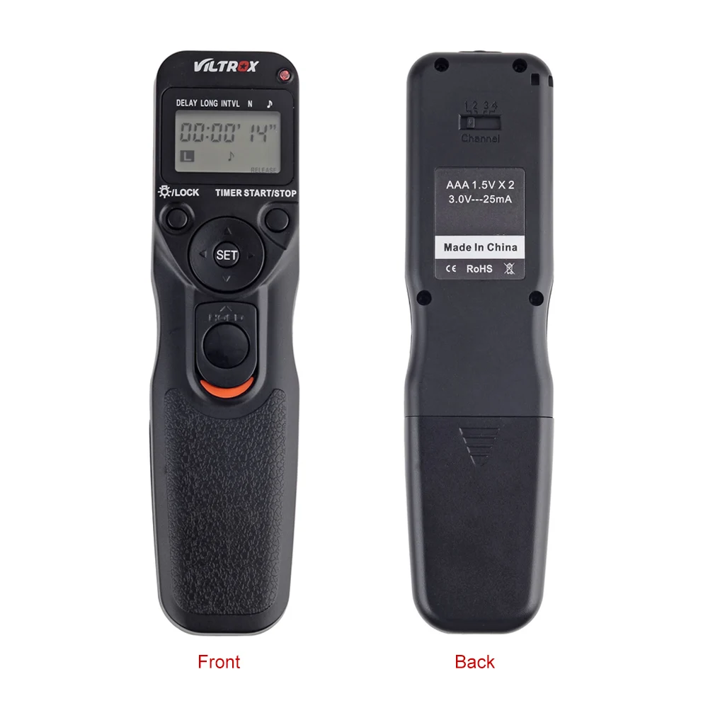 Интервалометр VILTROX с таймером спуском затвора кабелем N3 для Nikon D90 D600 D3100 D3200 D5000