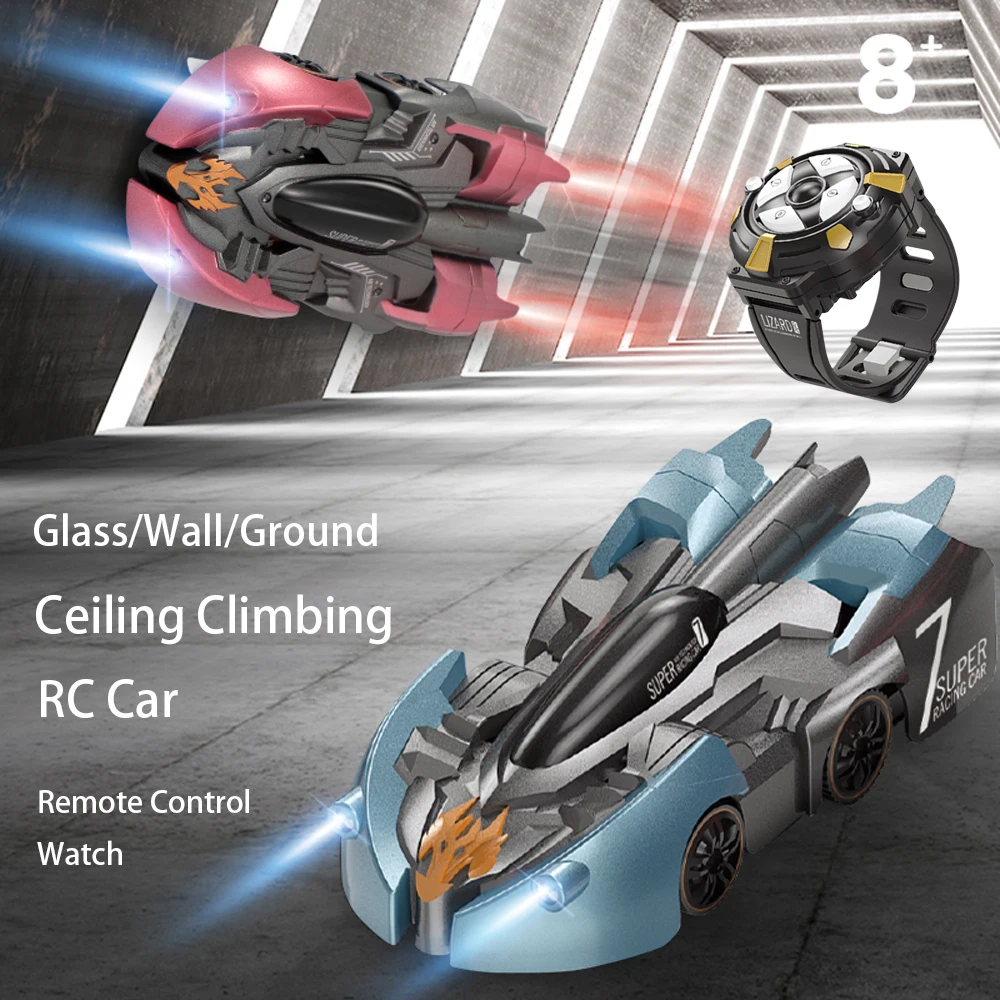 

Wall Climbing Car 2.4G 4CH Gesture Sensing Rc Stunt Car Anti-gravity 360 Rotating Boy Toy with Remote Control Watch Kids Toys