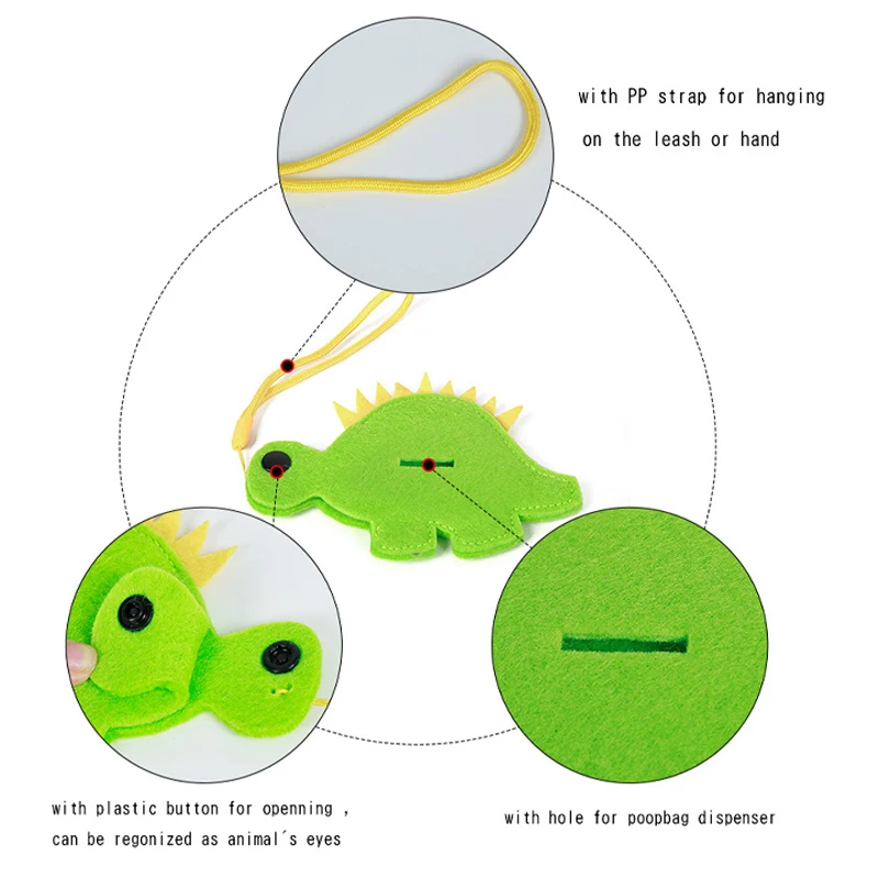 Симпатичный держатель для собак сумки уборки на открытом воздухе чистки отходов