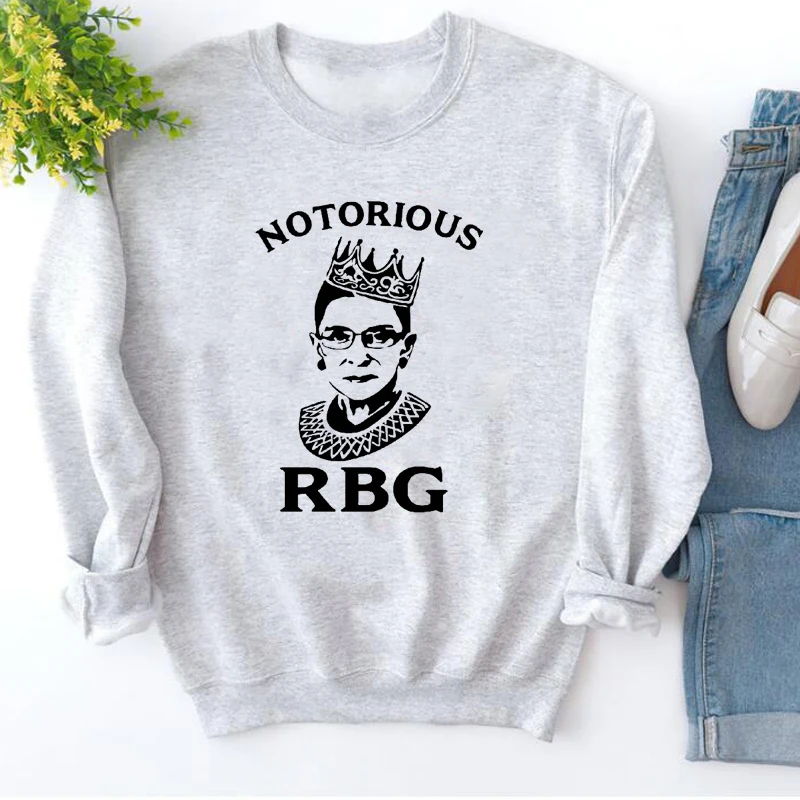 Известный Rbg Женский свитшот Ruth Bader гинсбург одежда для женщин права