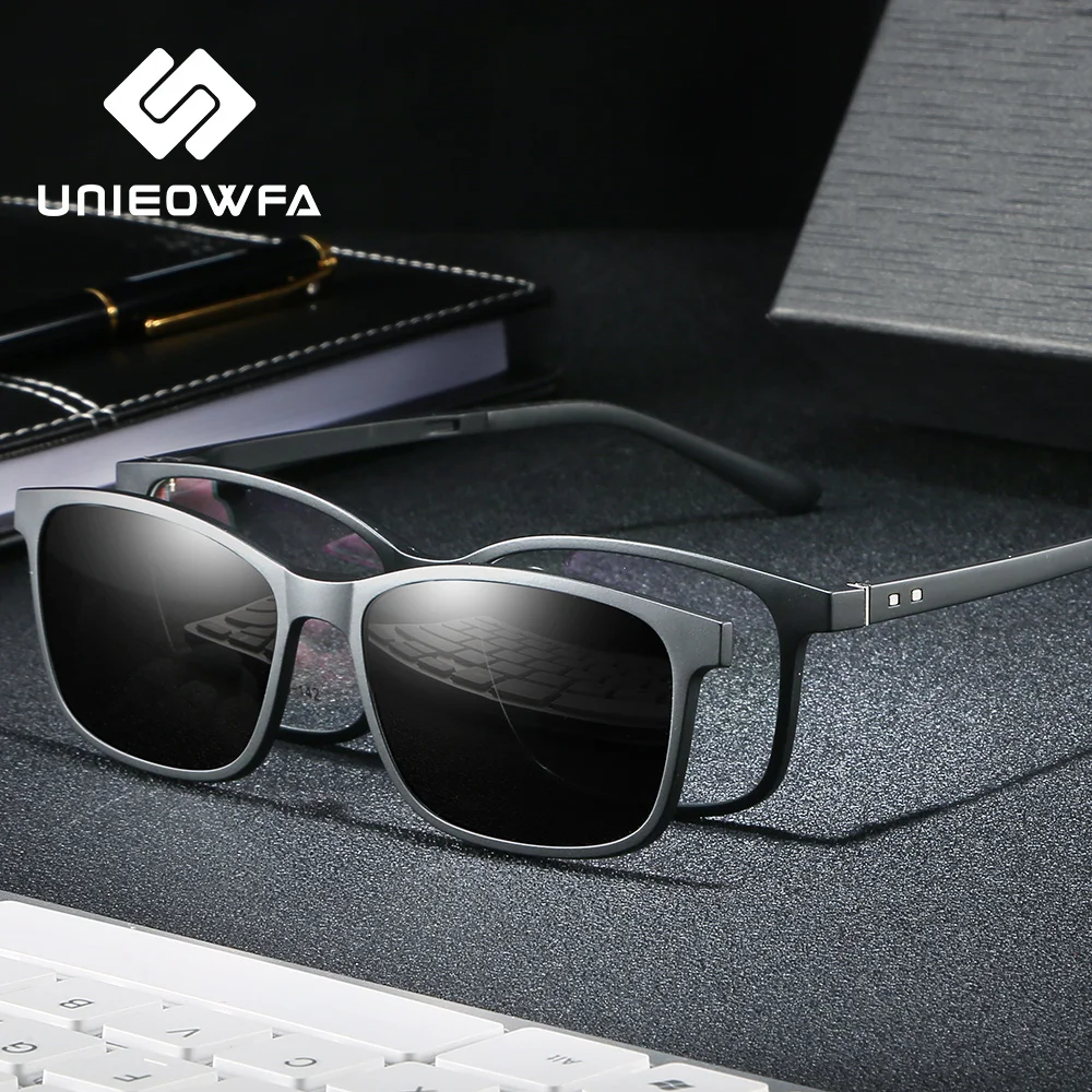 Optical Magnet Clip On Glasses Frame Women Prescription Myopia Eyeglasses TR90 Polarized on Sunglasses Men | Аксессуары для одежды