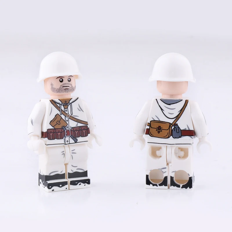 WW2 военная армия солдат фигурки строительные блоки Minifigs армейский солдатский шлем оружие шарф аксессуары Кирпичи игрушки для детей