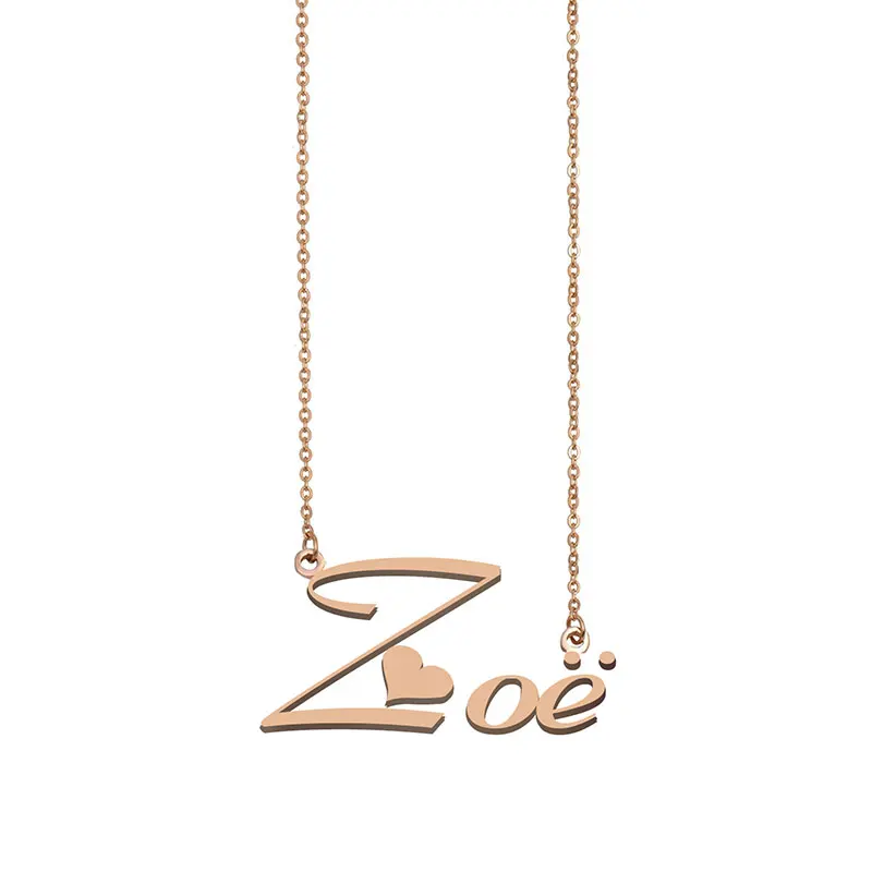 Zoë заказное именное ожерелье персонализированное золото для женщин и девочек