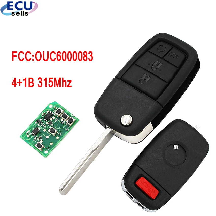 Замена дистанционного управления автомобильный брелок 315 МГц 3 + 1 кнопка для Pontiac