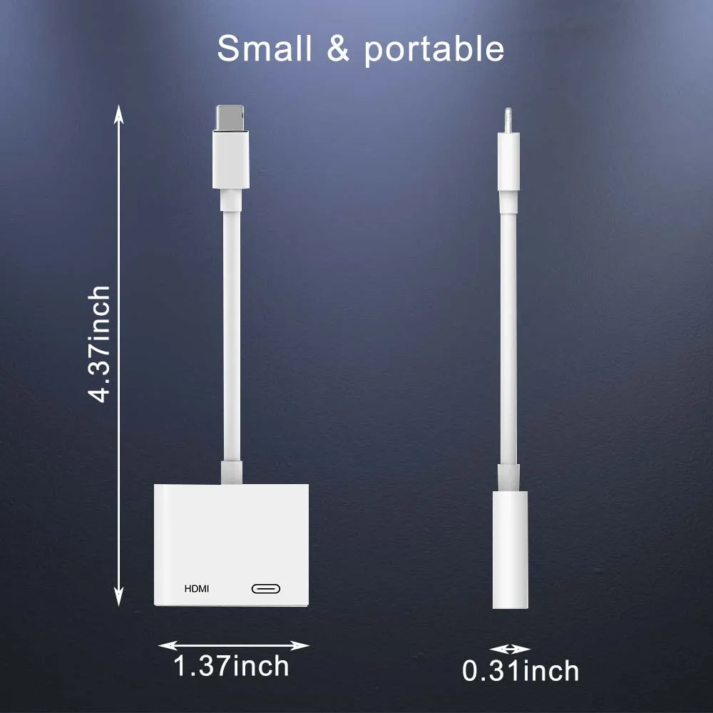 10X HDMI адаптеры для Lightning в цифровой AV конвертер 4K Кабельный разъем до 1080P HD iPhone