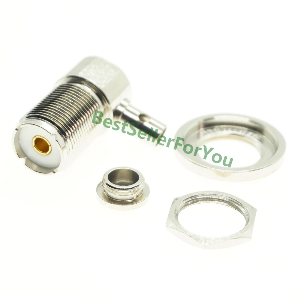 UHF Female SO239 SO 239 Jack прямоугольный разъем для пайки 2 отверстия 90 градусов LMR195 RG58 RG400