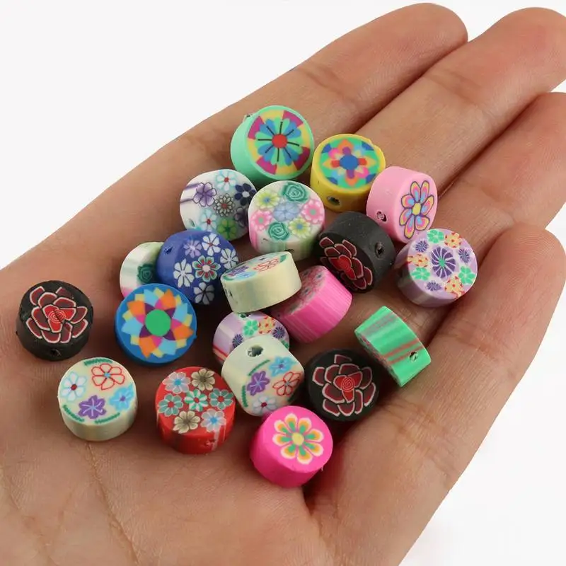 

Multicolor Round Style Soft Clay Polymer Clay Spacer Loose Beads For Making DIY Bracelet Necklace Accessory 50pcs Wholesale 10mm