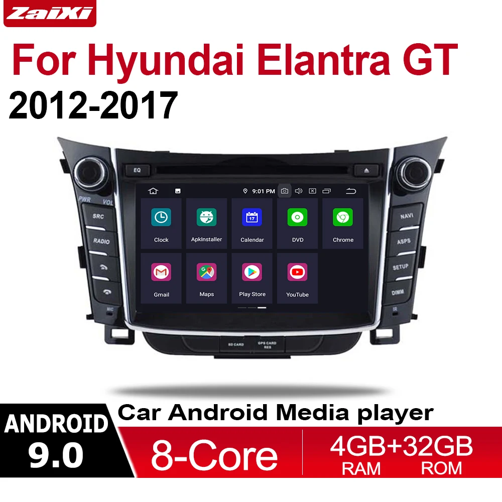 ZaiXi для Hyundai Elantra GT 2012 ~ 2017 автомобильный Android 9 GPS навигационная мультимедийная