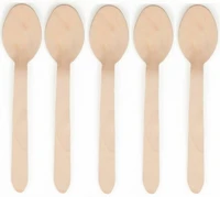 100 wooden spoon disposable biodegradable party garden cutlery bbq utensil birch