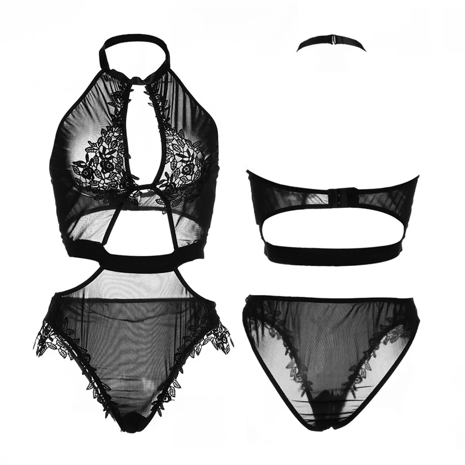 Хит, модное женское сексуальное белье, прозрачное кружевное платье Babydoll, прозрачное ночное белье, открытый бюстгальтер размера плюс, ночное белье, нижнее белье