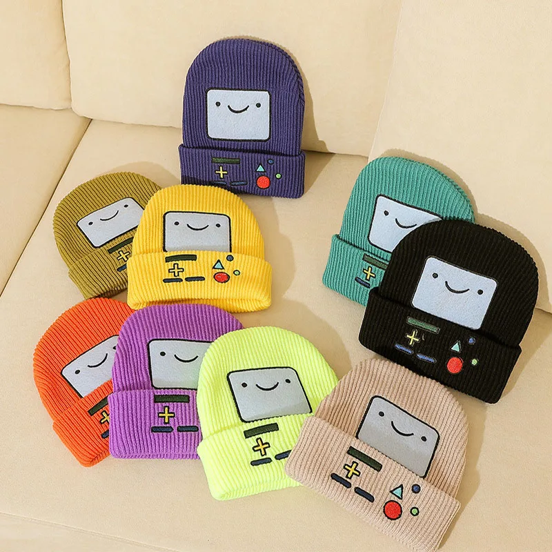 

Зимние шапки, Новые шапки, вязаная шапка, осенняя шапка унисекс с узором игровой консоли, теплая шапочка, Женская Повседневная шапка