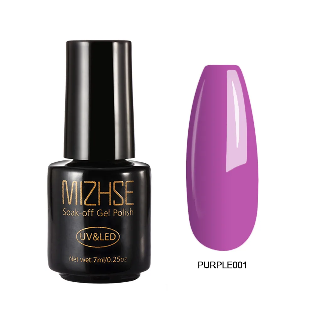Purple001 MIZHSE дизайн ногтей УФ-гель для ногтей замачиваемый синий цвет УФ-гель лак для ногтей Полупостоянный светодиодный гель для ногтей эмаль УФ-клей - Цвет: Purple001