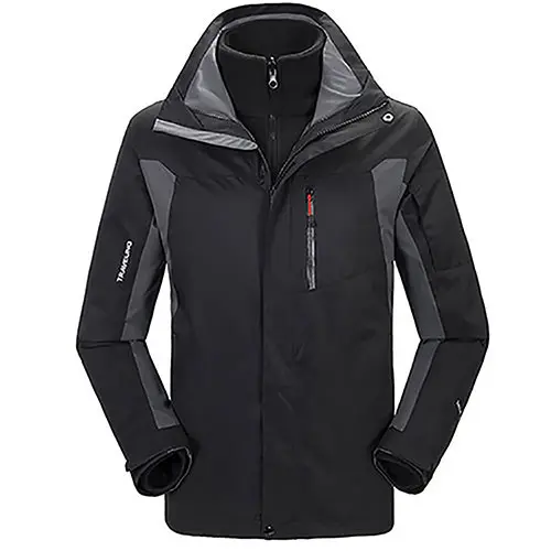 

Winter Jacket Men Two Jackets in One Thick Warm Parka Waterproof Windbreakers Jackets Windproof Male Sports Hiking Snow Jackets