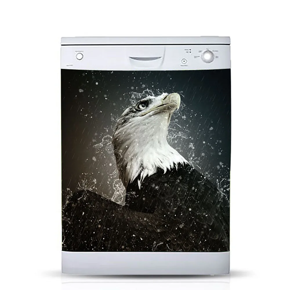 Настенные водонепроницаемые обои с принтом кота камень животных DIY ремонт посудомоечная машина Декор стикеры Самоклеющиеся двери спальни художественное изображение
