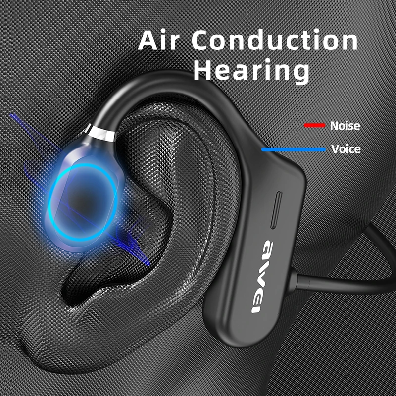 Awei A889BL Bluetooth 5.0 Earphone Air Conduction Sport Earphones Wireless Earbud For Running HIFI Handsfree Freeship - купить по