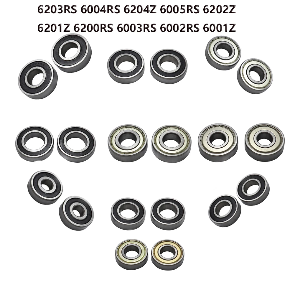 

2 pcs High Quality 6203RS 6004RS 6204Z 6005RS 6202Z 6201Z 6200RS 6003RS 6002RS 6001Z Deep Groove Ball Bearings
