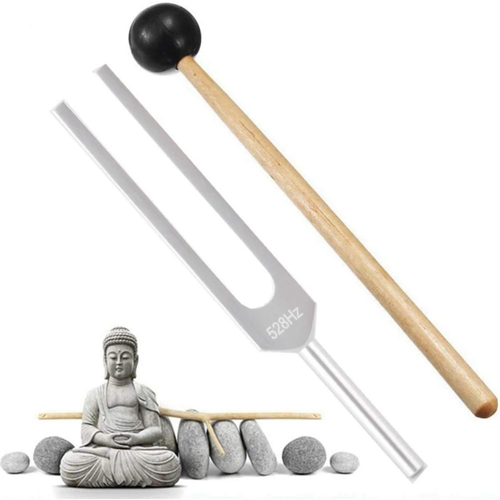 

2021 New Healing Sound Vibration Therapy Medical Tool Tuning Fork Crystal 528HZ Medical Tuning Fork Aluminum Alloy