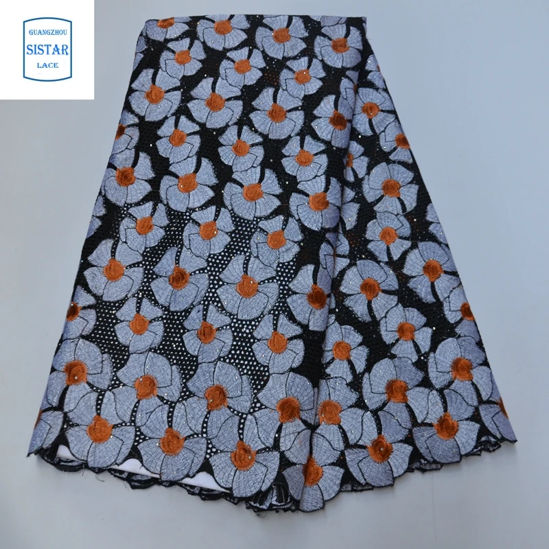 Высококачественная африканская кружевная ткань высокое качество хлопок вуаль