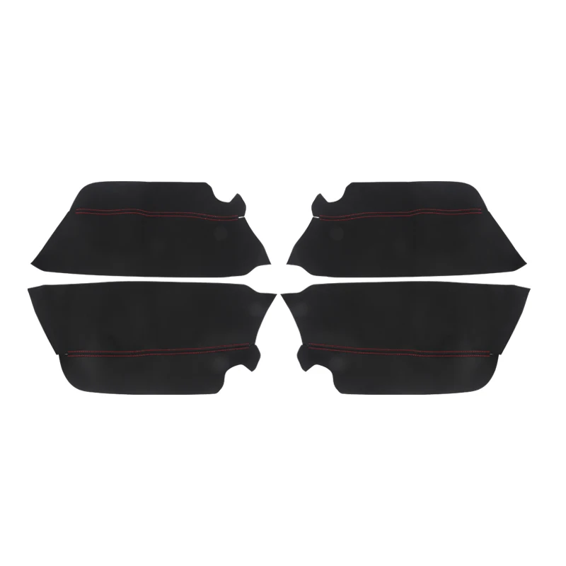 4PCS Front Rear Door Panel Armrest Microfiber Leather Cover Protective Trim For Toyota Prado 2010-2018 with Mount Fittings - купить по