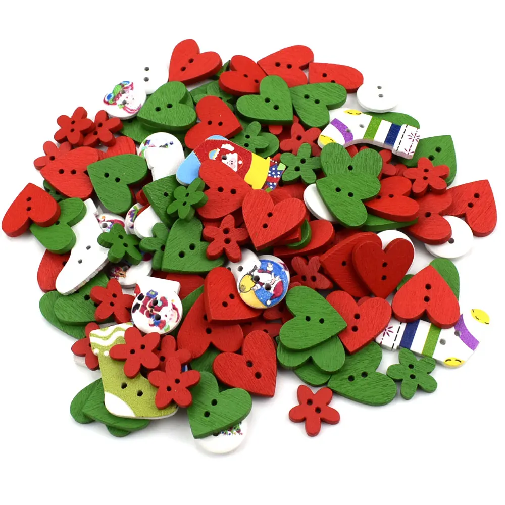 500 шт красные цветы деревянные кнопки деревянная кнопка рубашка DIY Подушка