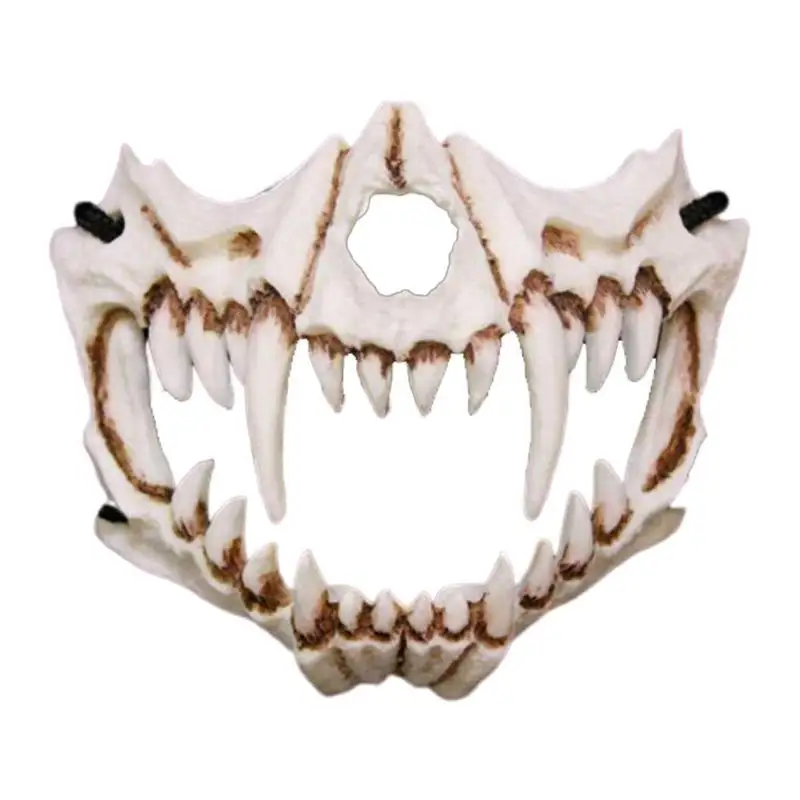 Маска ужасов для Хэллоуина смола костюмированной вечеринки Белый Ниндзя длинный