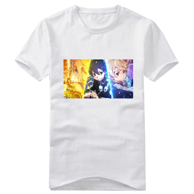 Футболка Yuuki Asuna Kirigaya Kazuto для мужчин и женщин Повседневная рубашка с коротким