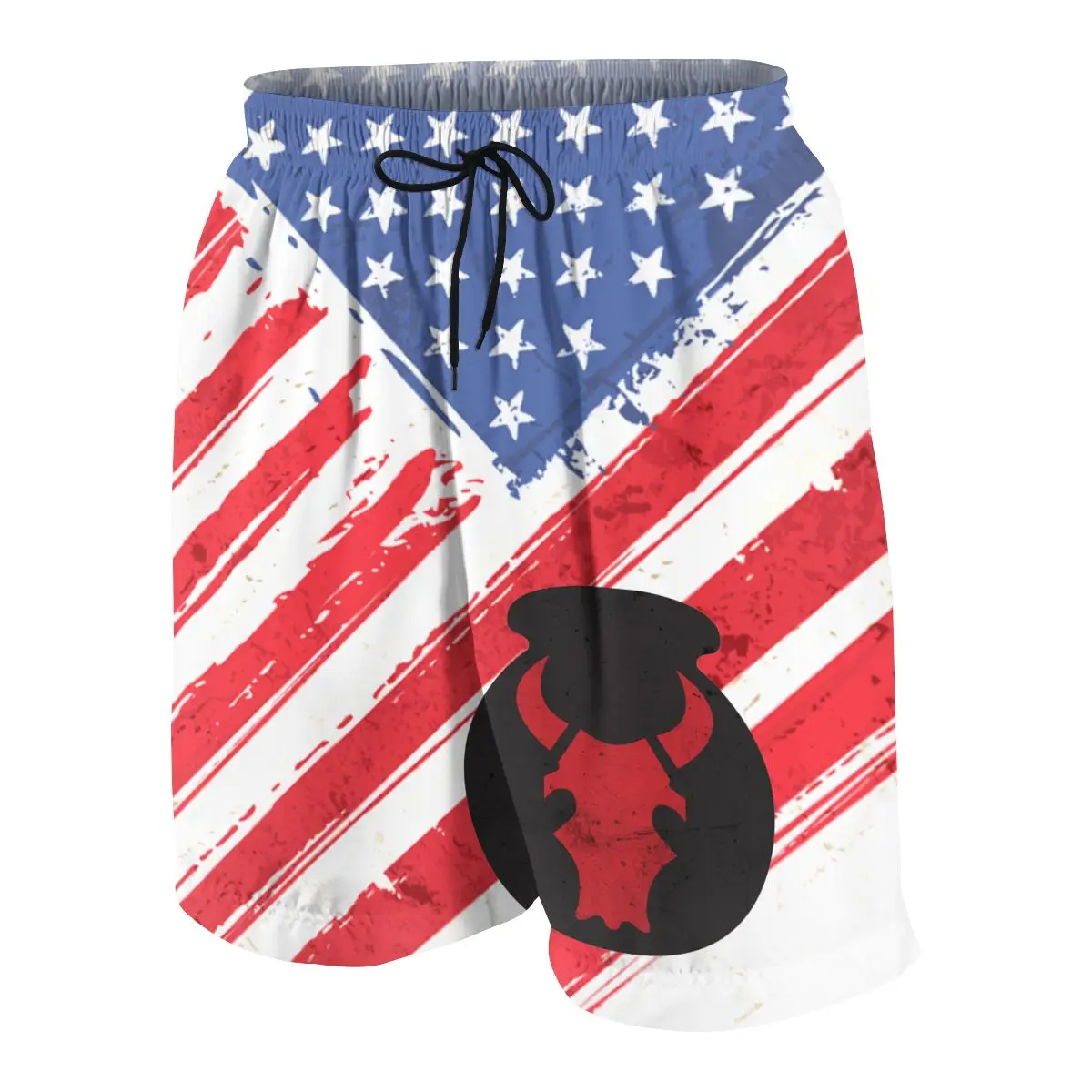 

US Army Retro 34th Red Bull Infantry Division Casual Shorts Summer New Running Fitness Fast-drying Trend Boys And Girls Short