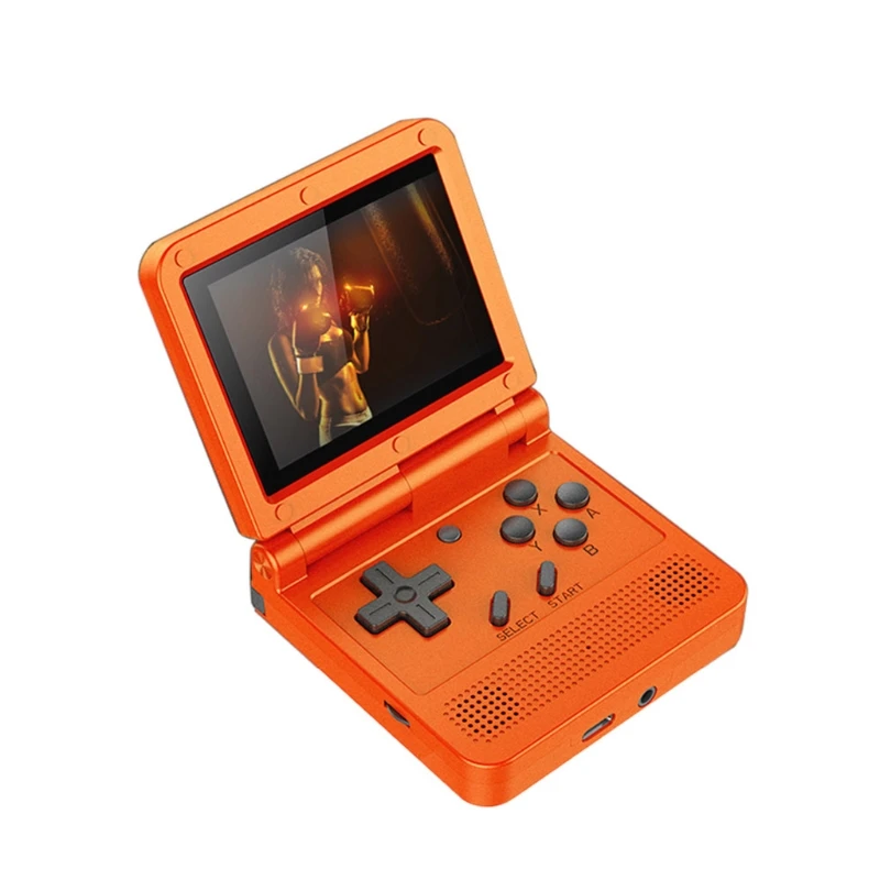 

V90 3-inch IPS screen Flip Handheld console dual game console 2000 Games For kid M2EC