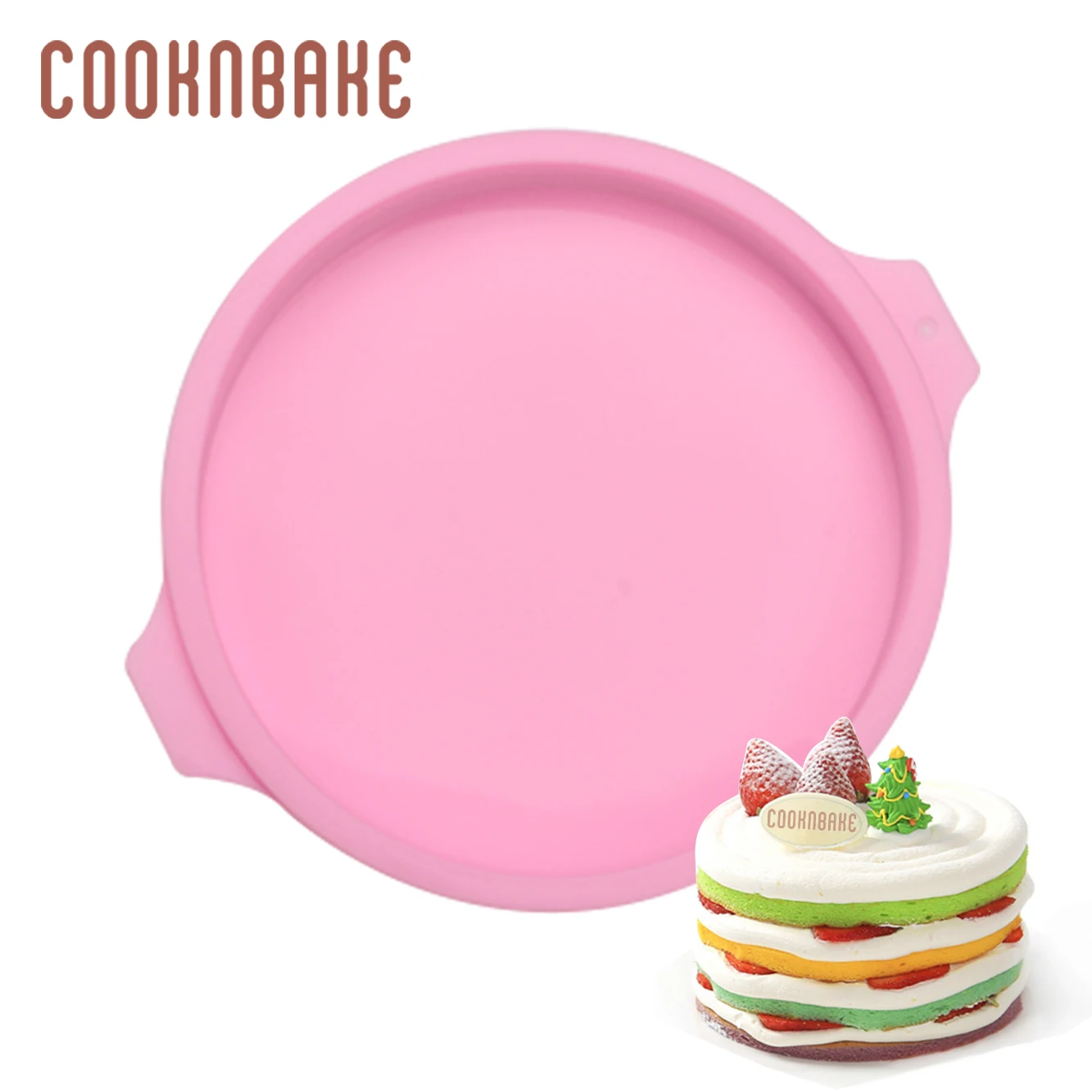 COOKNBAKE круглая силиконовая форма для торта хлеба выпечки радуга сковорода пиццы