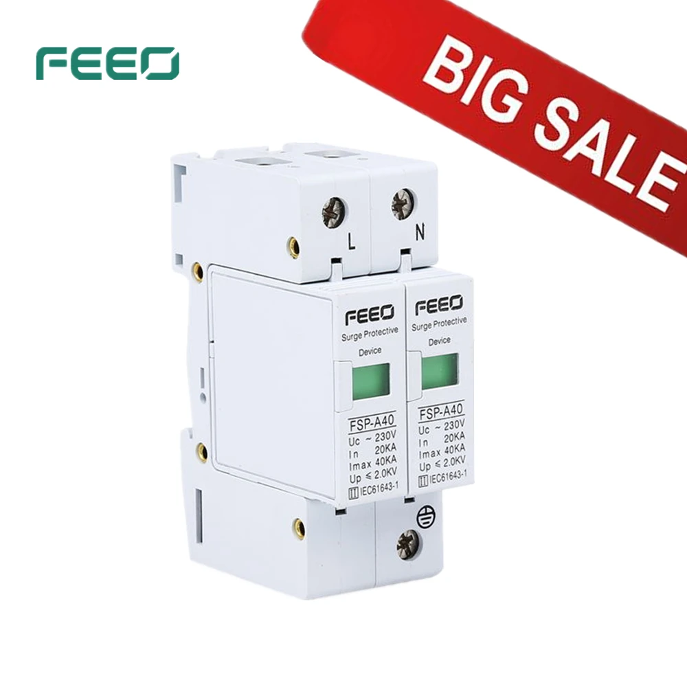 FEEO SPD AC 2P FSP-A40 Защита от перенапряжения 20-40 кА 380 В/420 в