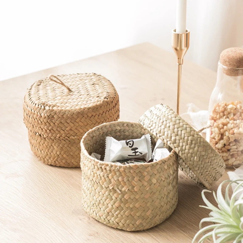 

Практичная корзина из морских водорослей для конфет, снэков, продуктов, лекарств, отделочная коробка для кухни, гостиной, спальни