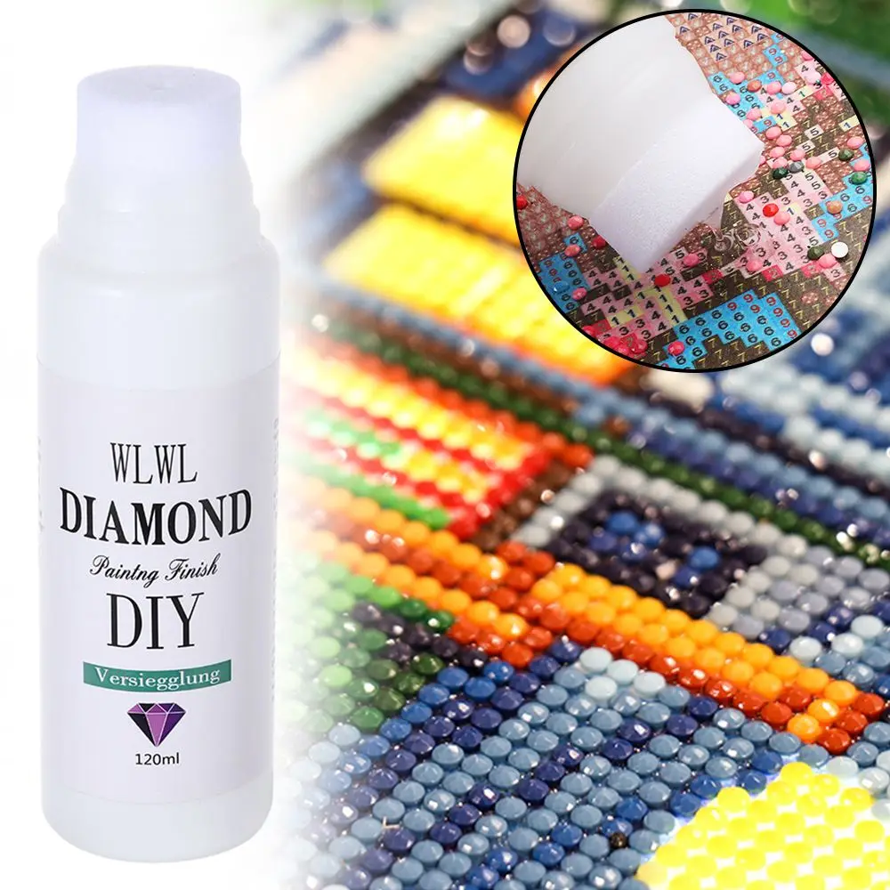 

New DIY Diamond Painting Conserver Permanent Hold & Shine Effect Sealer for All 5D 120ml Diamond Painting Brightener Glue