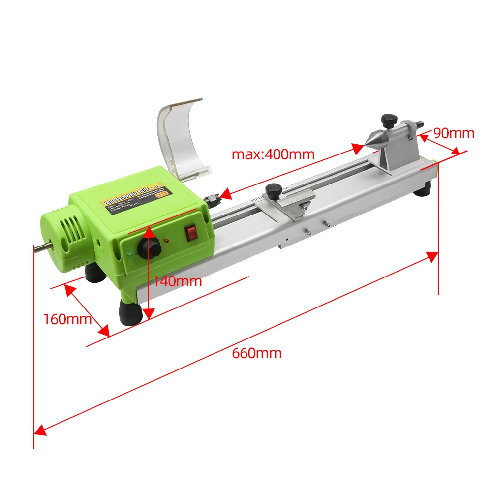 ALLSOME BG-3306 Variable Speed Mini Benchtop Wood Lathe MICRO Woodturning Grinding Polishing Beads Drill Rotary Tool Set |