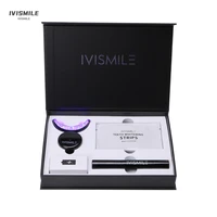 ivismile teeth whitening strips with led light kit tooth whiterner home use oral care bleach gel set remove dental stains tools