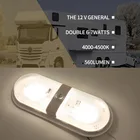 Купольный светодиодный светильник для салона автомобиля, потолочная лампа с независимым переключателем управления для домов на колесах, лодок, яхт, кемпинга, автомобиля, дома на колесах, 12-24 В