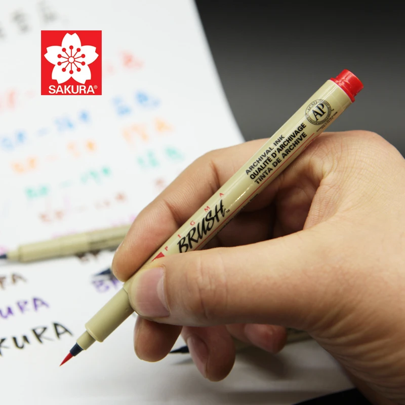 Sakura тонкая линия ручка кисть краска Мягкие Водонепроницаемые фотографические