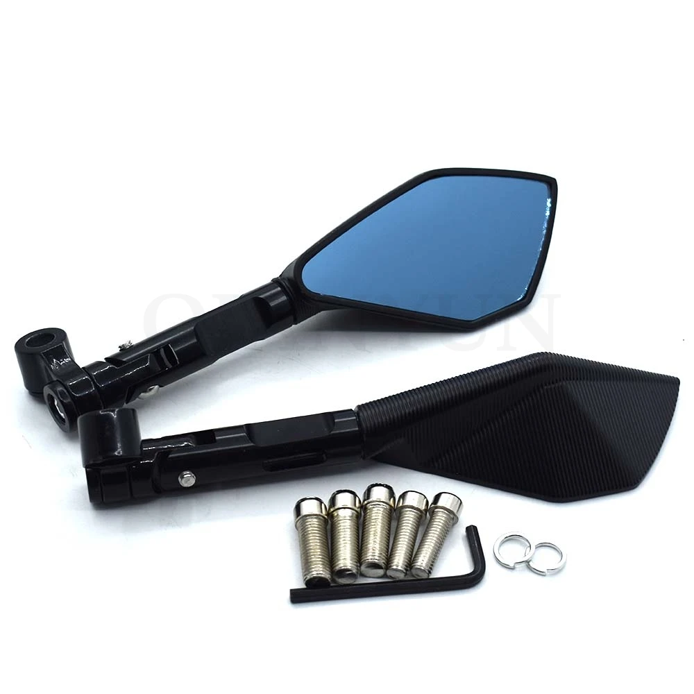 Universal CNC Aluminum Alloy Blue Glass Rearview Mirror Side for Ducati MONSTER 1200 2014 M1100/S/EVO | Автомобили и мотоциклы