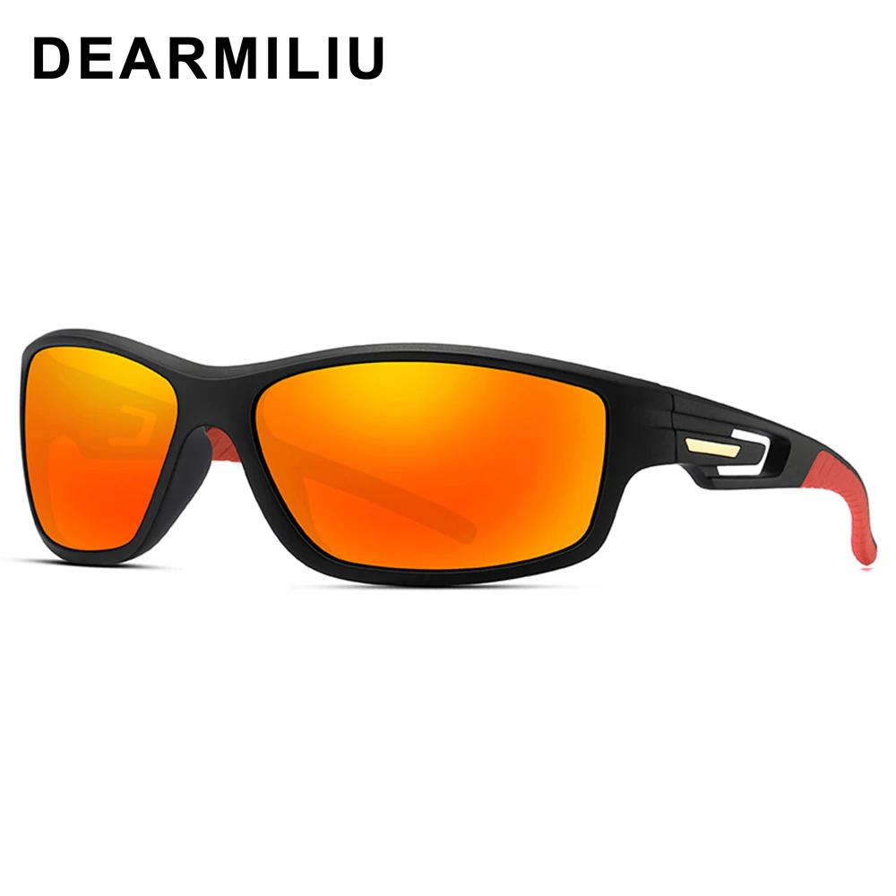 Мужские солнцезащитные очки DEARMILIU TR90 квадратные поляризационные с зеркальным