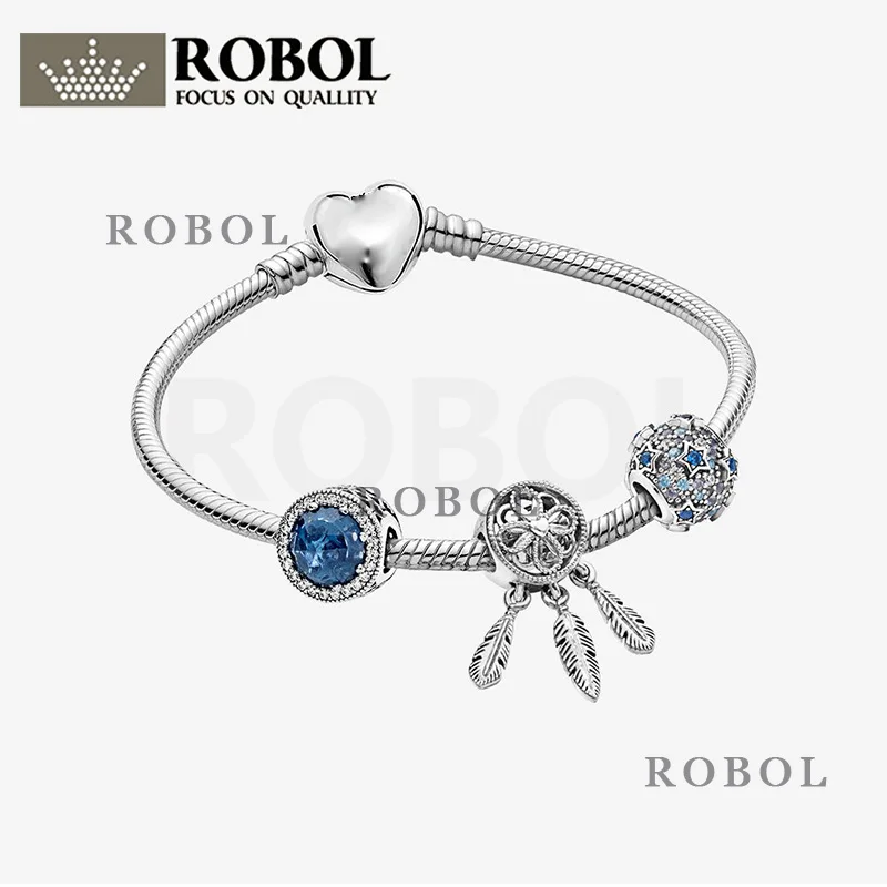 

Original High-quality Boutique 925 Sterling Silver Bracelet Jewelry, Gentle Aqua Blue Tone, Elegant Temperament, Free Shipping