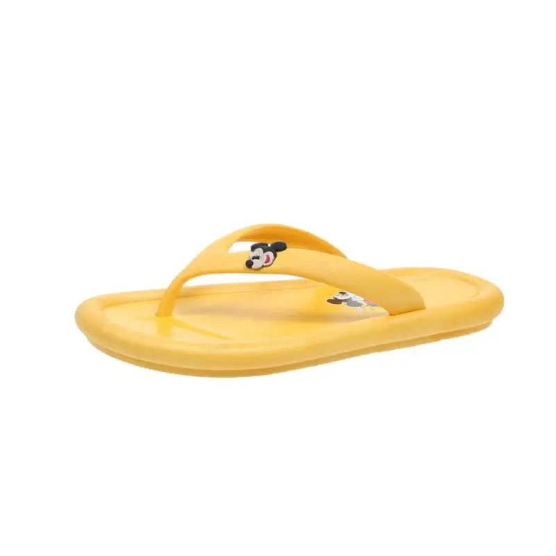 Сандалии женские из натуральной кожи Мягкие Шлепанцы с Микки Маусом элегантная