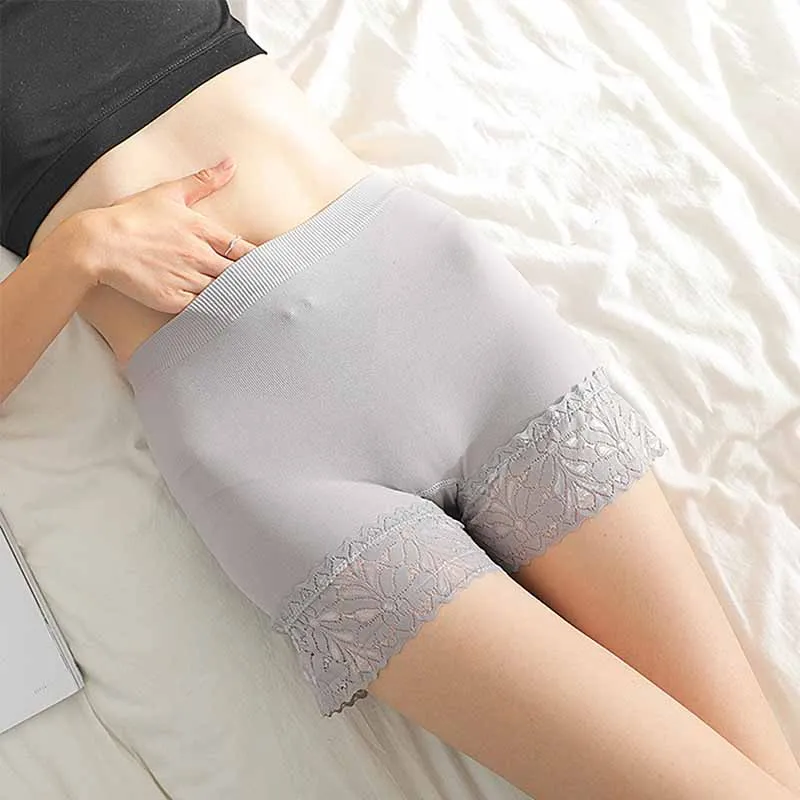 Кружевные Хлопковые женские шорты безопасности штаны Бесшовные Трусики с