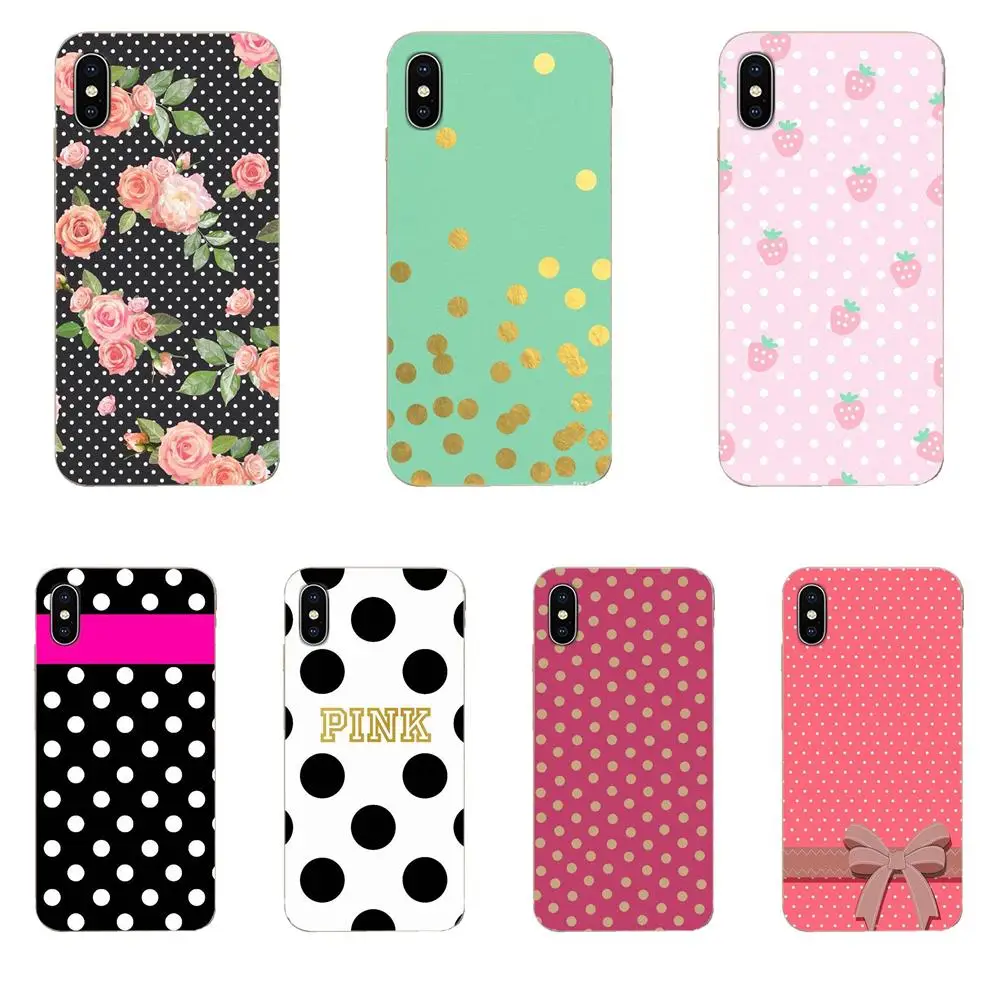 TPU Custom Phone Pink Black Dot Wave Point For LG K50 Q6 Q7 Q8 Q60 X Power 2 3 Nexus 5 5X V10 V20 V30 V40 Q Stylus | Мобильные