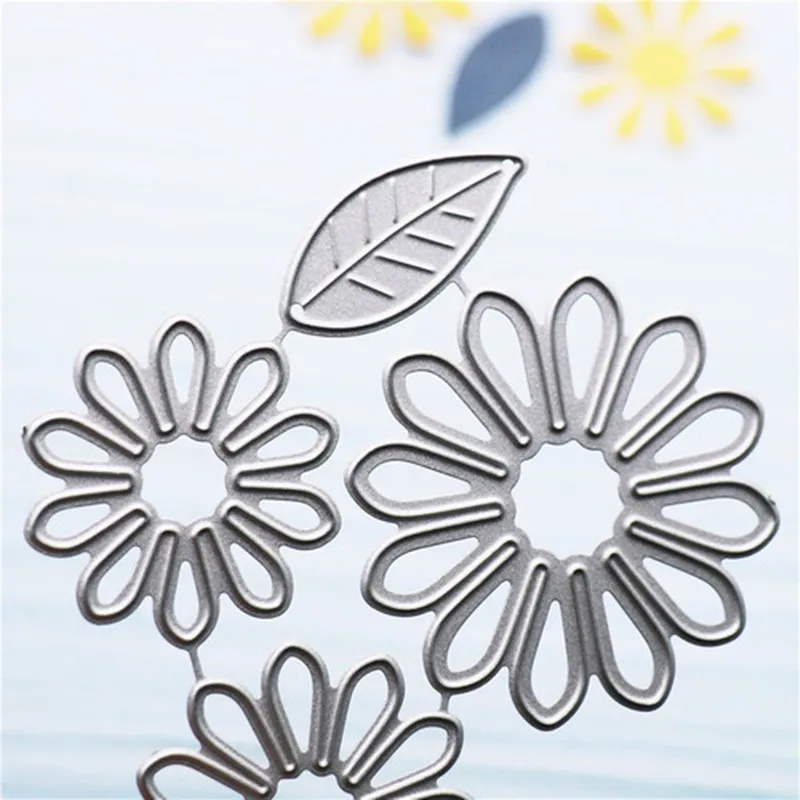 3 шт./компл. трафареты для резки металла цветов и листьев сделай сам скрапбукинг