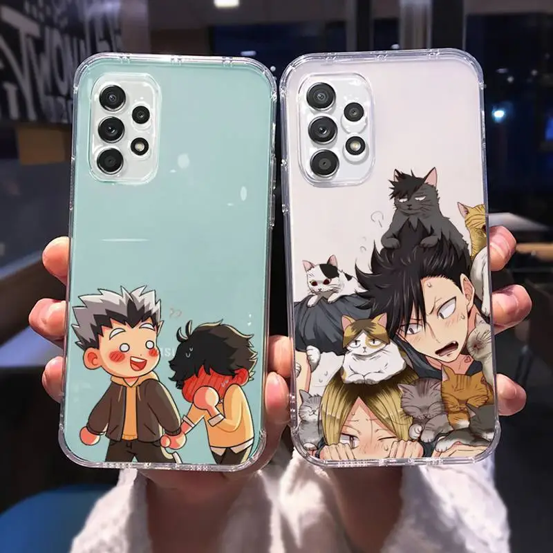 

Anime Oya Haikyuu Love Volleyball Phone Case For Samsung A 51 50 52 12 21s 31 40 70 71 note S 20 10 21 ultra plus fe clear case